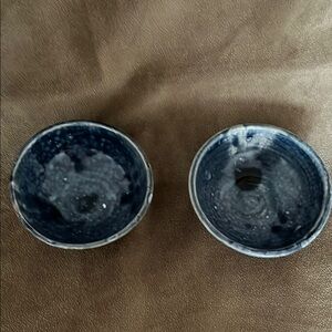 Handcrafted Blue Ceramic Bowls